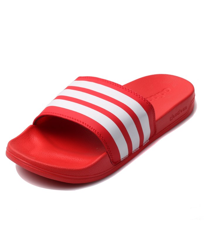 red addidas slippers