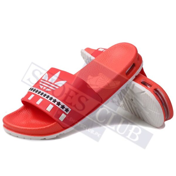 adidas slippers red