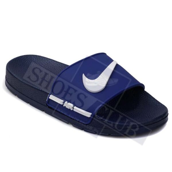nike slippers blue