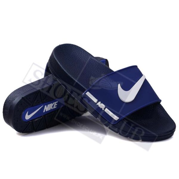 nike slippers navy blue