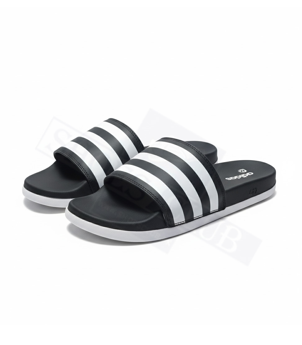 ad sli black White A Adidas Soft Slides ADILETTE (BLACK/WHITE) - Image 1