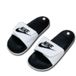 Nike Soft Slides/Slippers (White/Black)