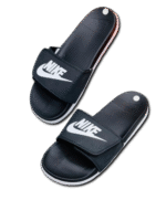 Nike Soft Slides/Slippers (Black/White) - Image 2