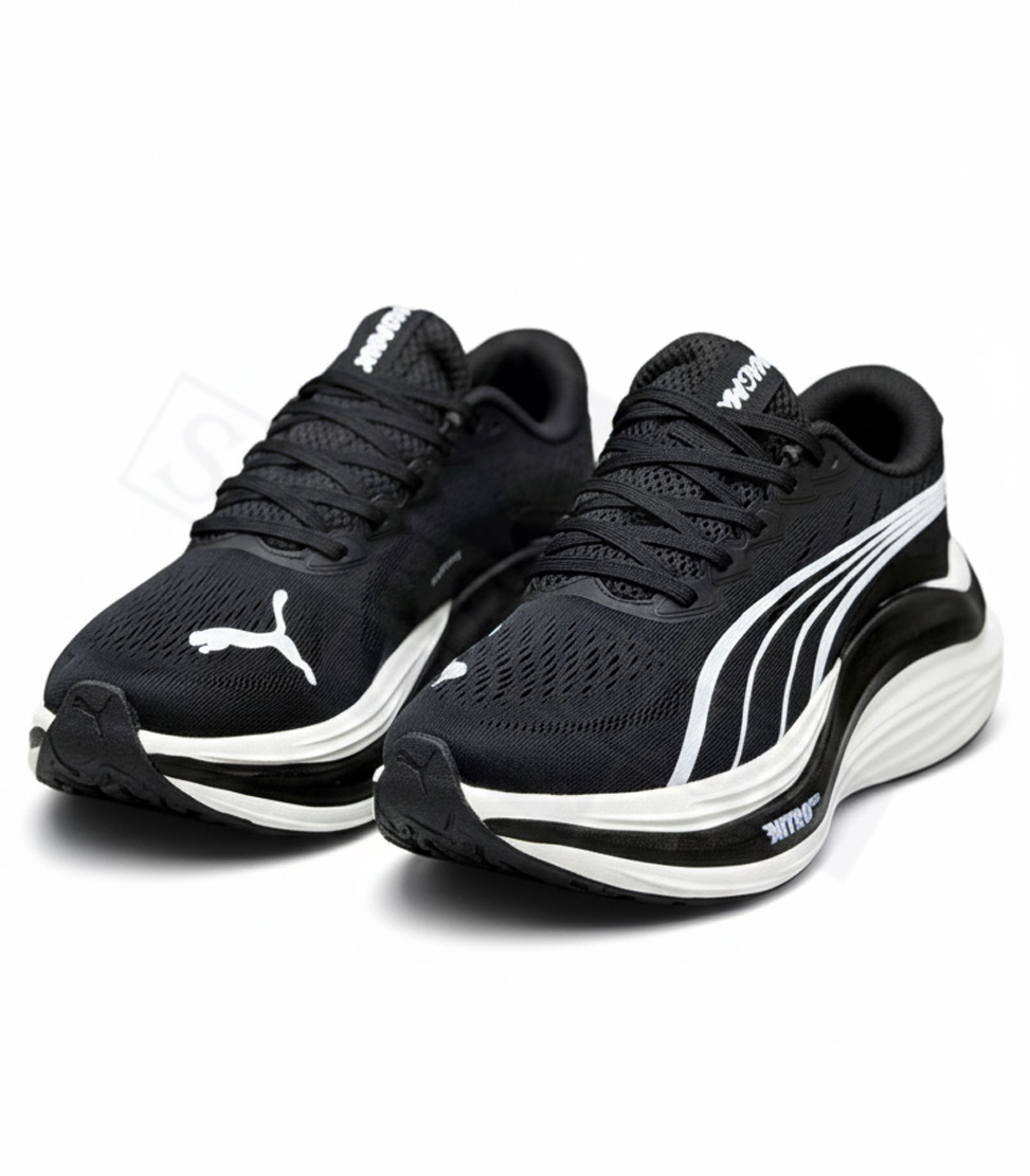 mag max nitro BLACK WHITE A Puma MagMax Nitro Mens Running Shoes (BLACK/WHITE) - Image 2