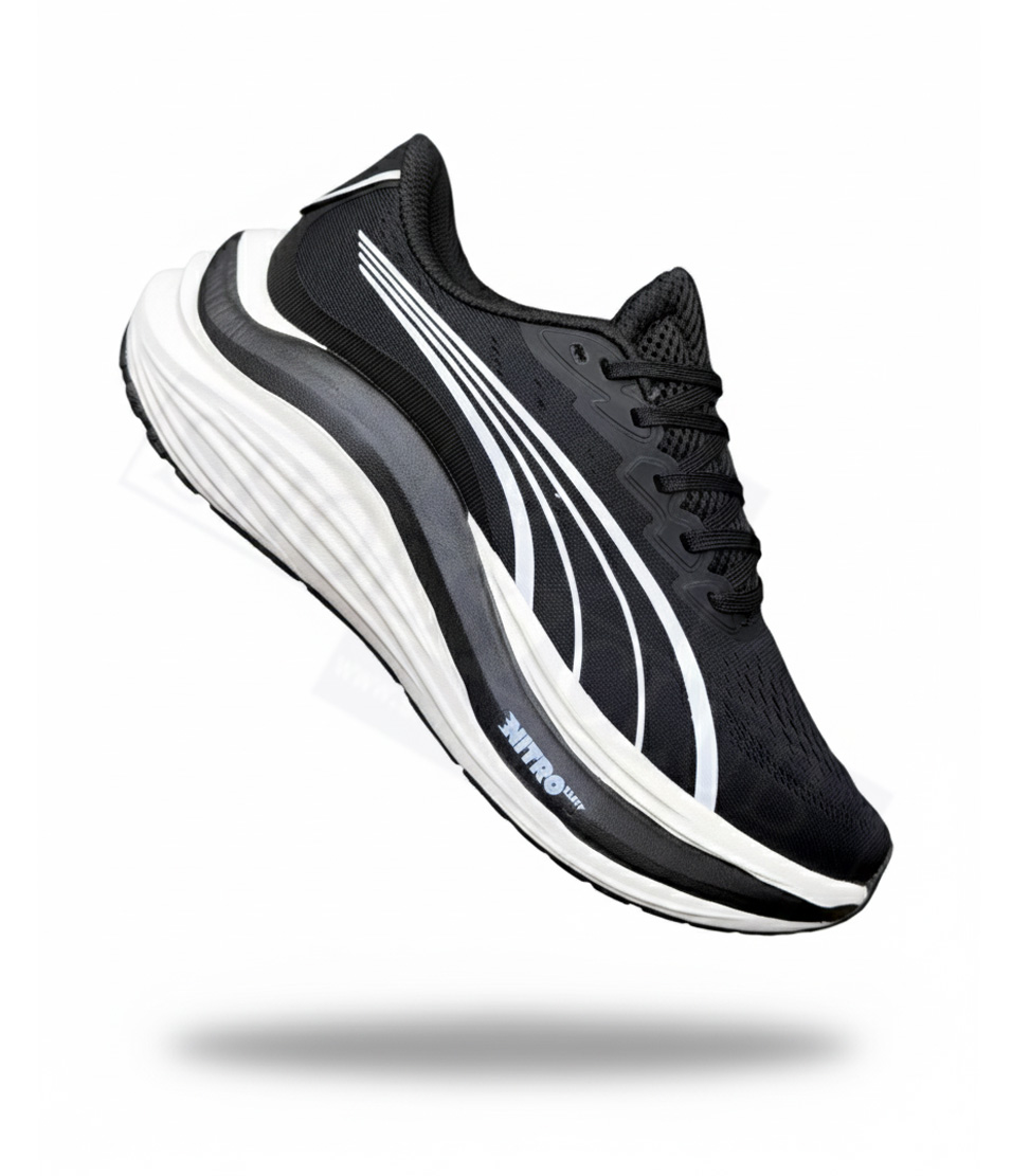 mag max nitro BLACK WHITE Puma MagMax Nitro Mens Running Shoes (BLACK/WHITE) - Image 1