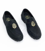 GUCCI SEMI CAUSAL SUEDE CROWN SHOES (BLACK) - Image 2