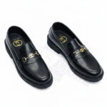 GUCCI SEMI CAUSAL SHINE LV LOGO (BLACK)