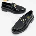 GUCCI SEMI CAUSAL SUEDE SHINE HOOK (BLACK)