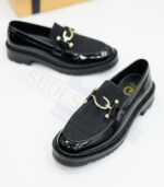 GUCCI SEMI CAUSAL SUEDE SHINE HOOK (BLACK)