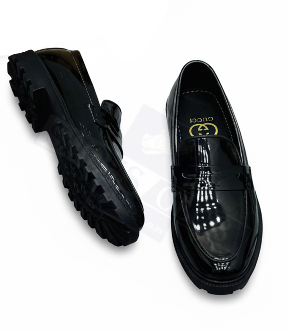 BLACK ShinePLAIN B GUCCI SEMI CAUSAL PLAIN SHINE (BLACK) - Image 2