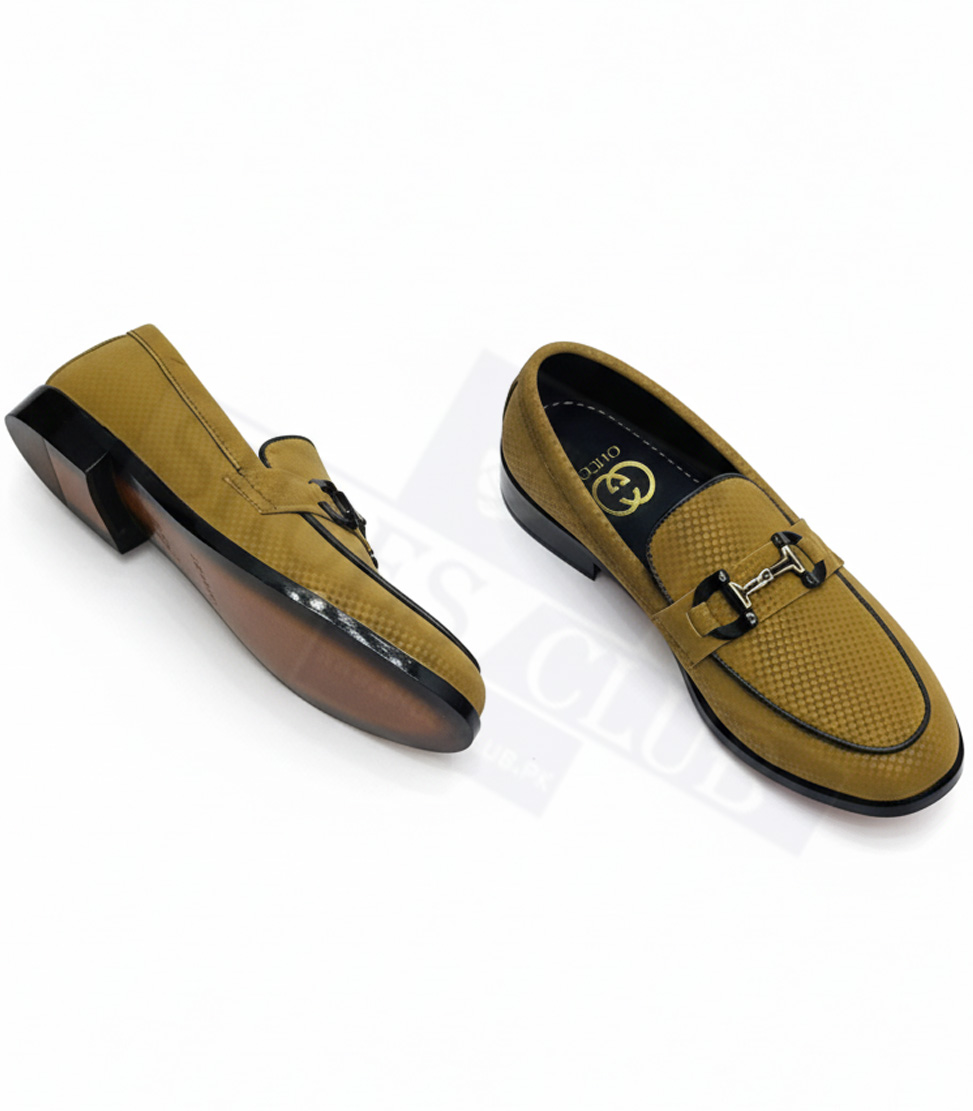 GUCCI BROWN SUEDE DOTTED A GUCCI SEMI CAUSAL SUEDE DOTTED (BROWN) - Image 1
